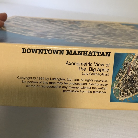 Vtg. 1994 FX Schmid 1000 pc Puzzle Downtown Manhattan Axonometric View of Man… - Picture 4 of 8